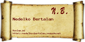 Nedelko Bertalan névjegykártya