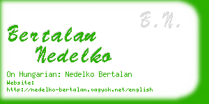 bertalan nedelko business card